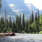 West Glacier Park dalgång berg