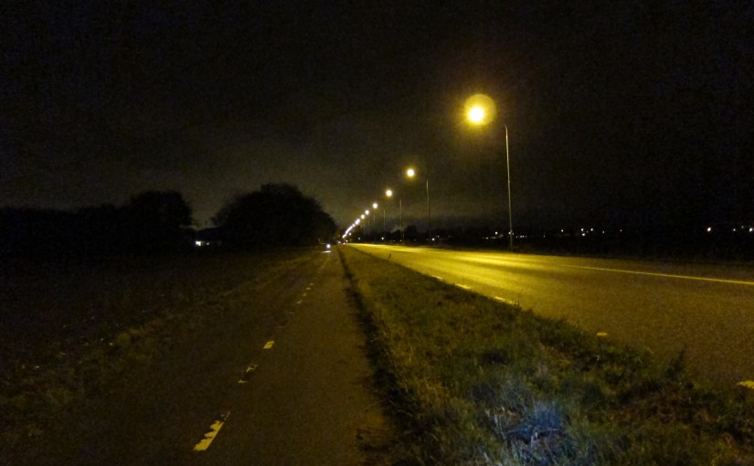 Nattcykling landsväg