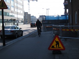 Cykelväg upphör