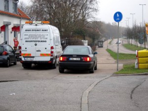 Parkera på cykelbana